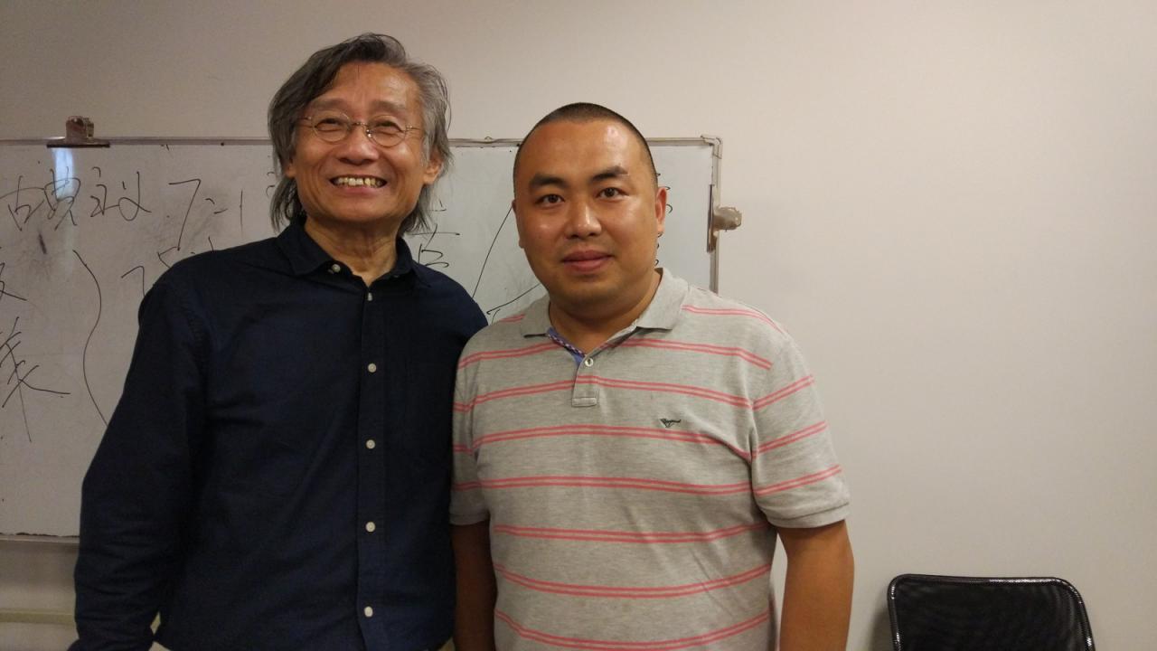 何晓巍与复旦大学美术学院副院长孙乃树教授插图1