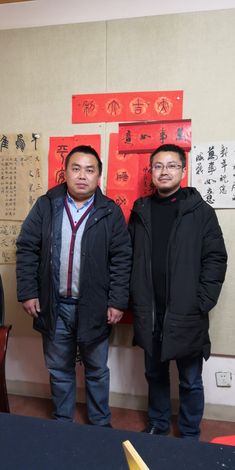 著名画家、成华区文化馆馆长蒋松谷先生作客何晓巍书法工作室插图1