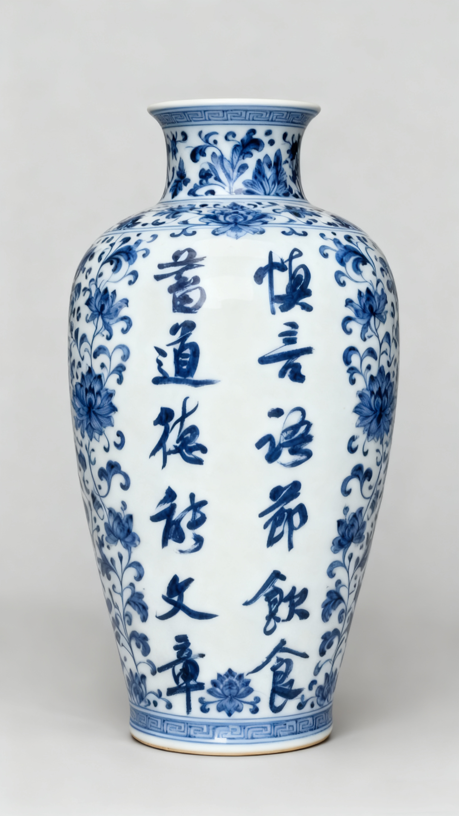 何晓巍青花瓷风格书法作品欣赏插图4